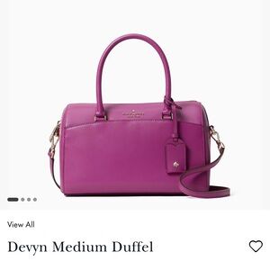 Kate Spade Purple Duffel Bag